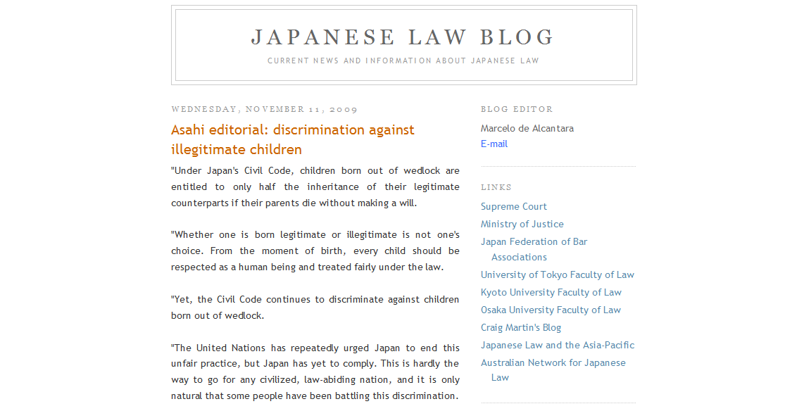 Japanese law blog